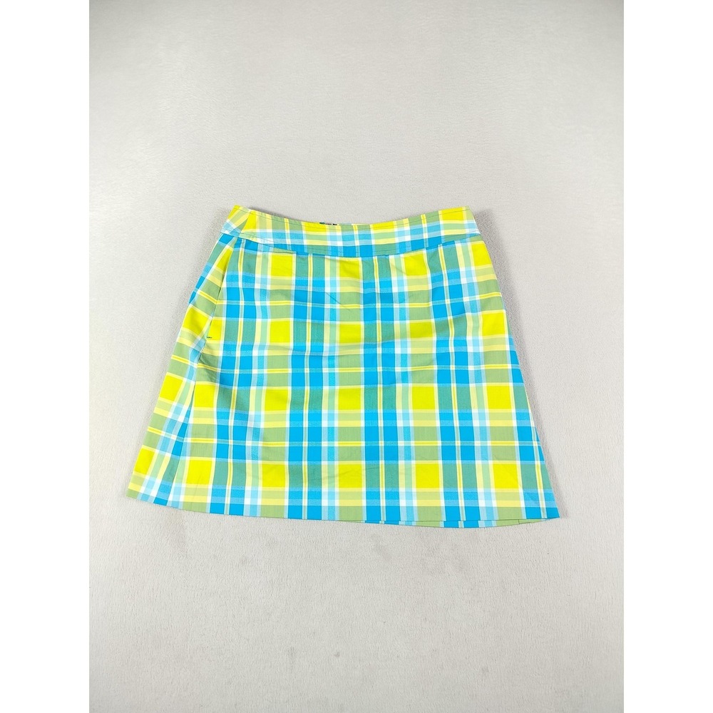 Lilly Pulitzer Skirt Womens 4 Multicolor Plaid A Line Casual Coquette Workwear